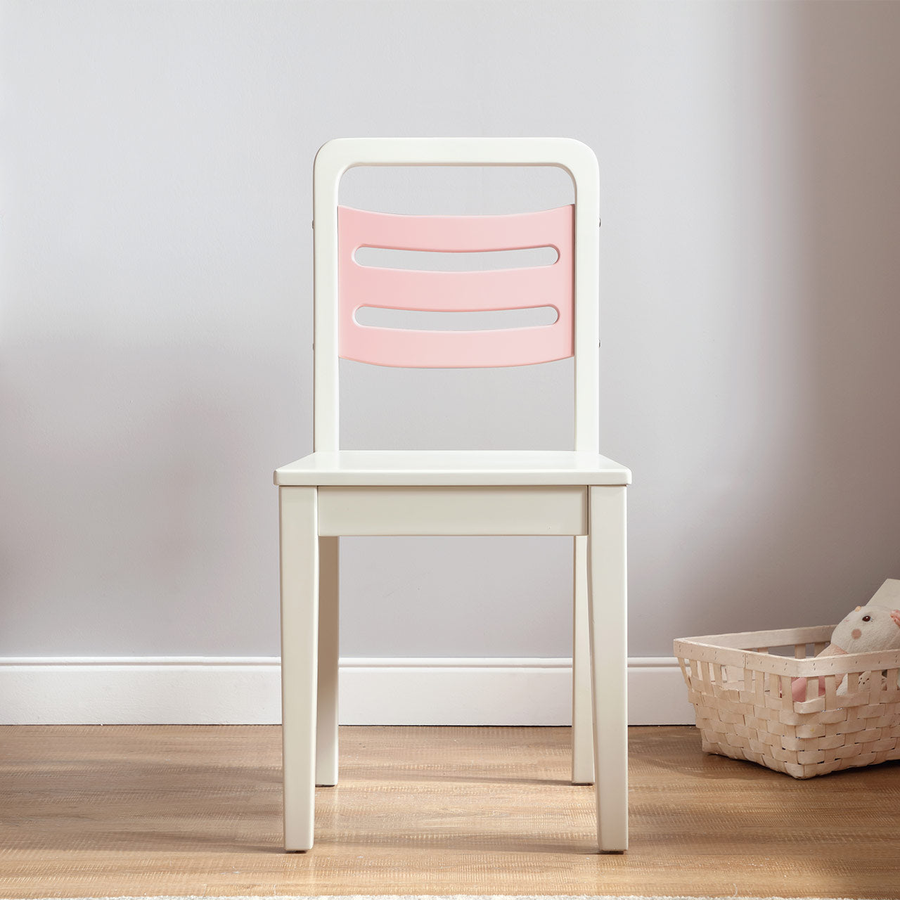 Princess Isabella Pink & White Wooden Toddler Chair-0