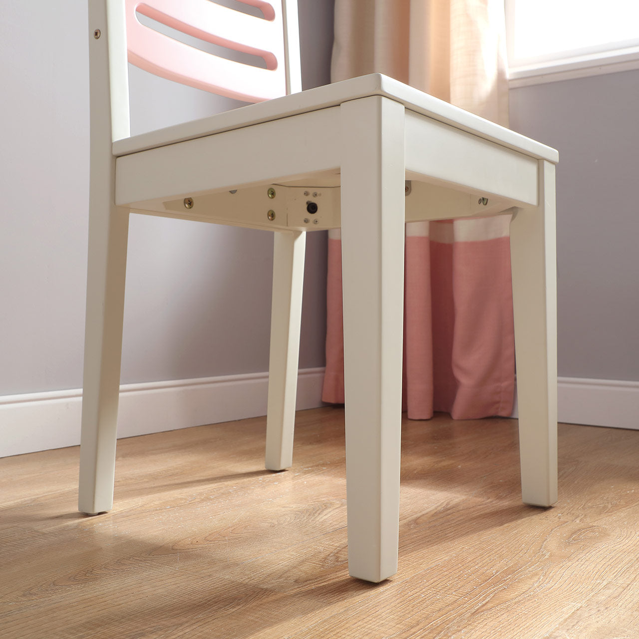 Princess Isabella Pink & White Wooden Toddler Chair-4