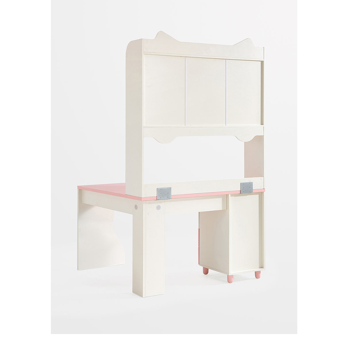Whimsical Kitty Cat Bookcase and Pink Study Table for Kids-1