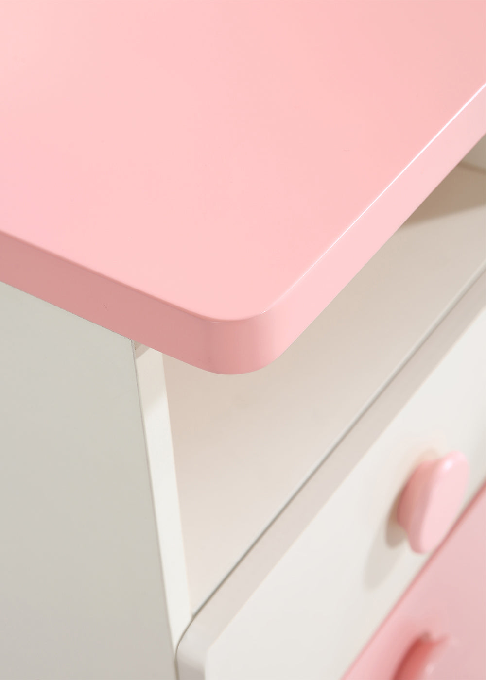 Whimsical Kitty Cat Bookcase and Pink Study Table for Kids-3