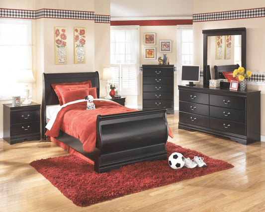 Huey Vineyard Louis Philippe Youth Bedroom Set in Black-0