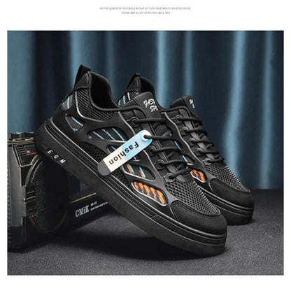 Breathable mesh shoes men's small white shoes thick soled sports and leisure board shoes by eprolo