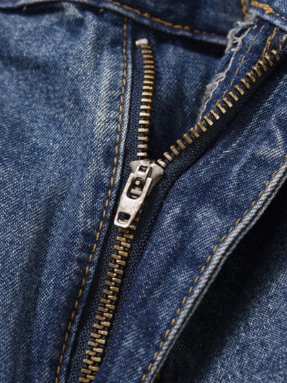 Men's Washed Denim Bermuda Shorts