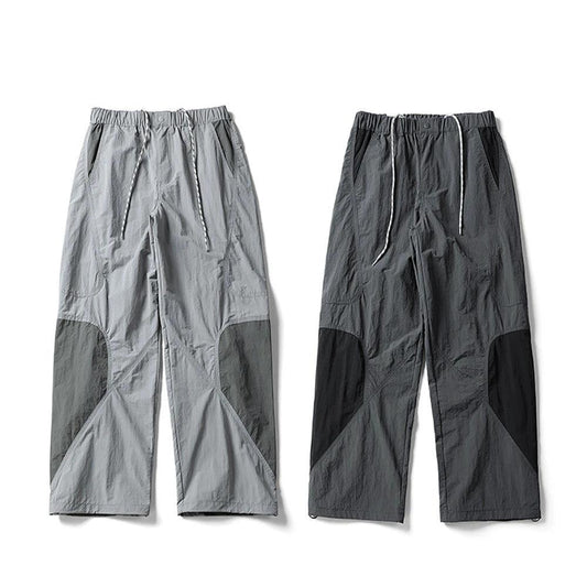 Color Blocking Patchwork Drawstring Ankle Sports Pants by eprolo