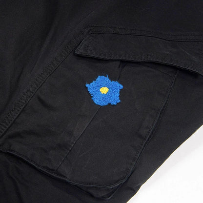 Flower Embroidered Design Work Pants by eprolo