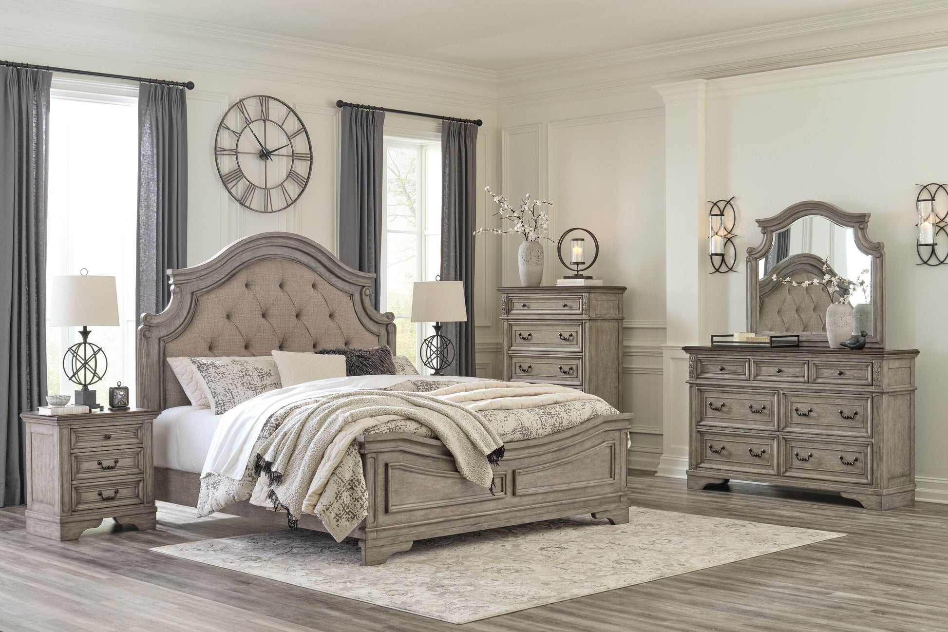 Antique Gray 6 Piece Bedroom Set - Signature Design By Ashley Lodenbay Collection-0