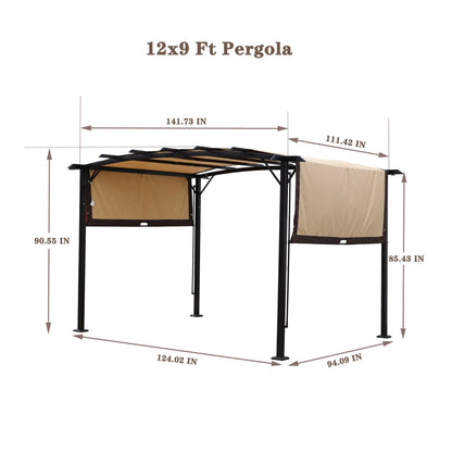 12 x 9 Ft Outdoor Pergola Patio Gazebo by eprolo