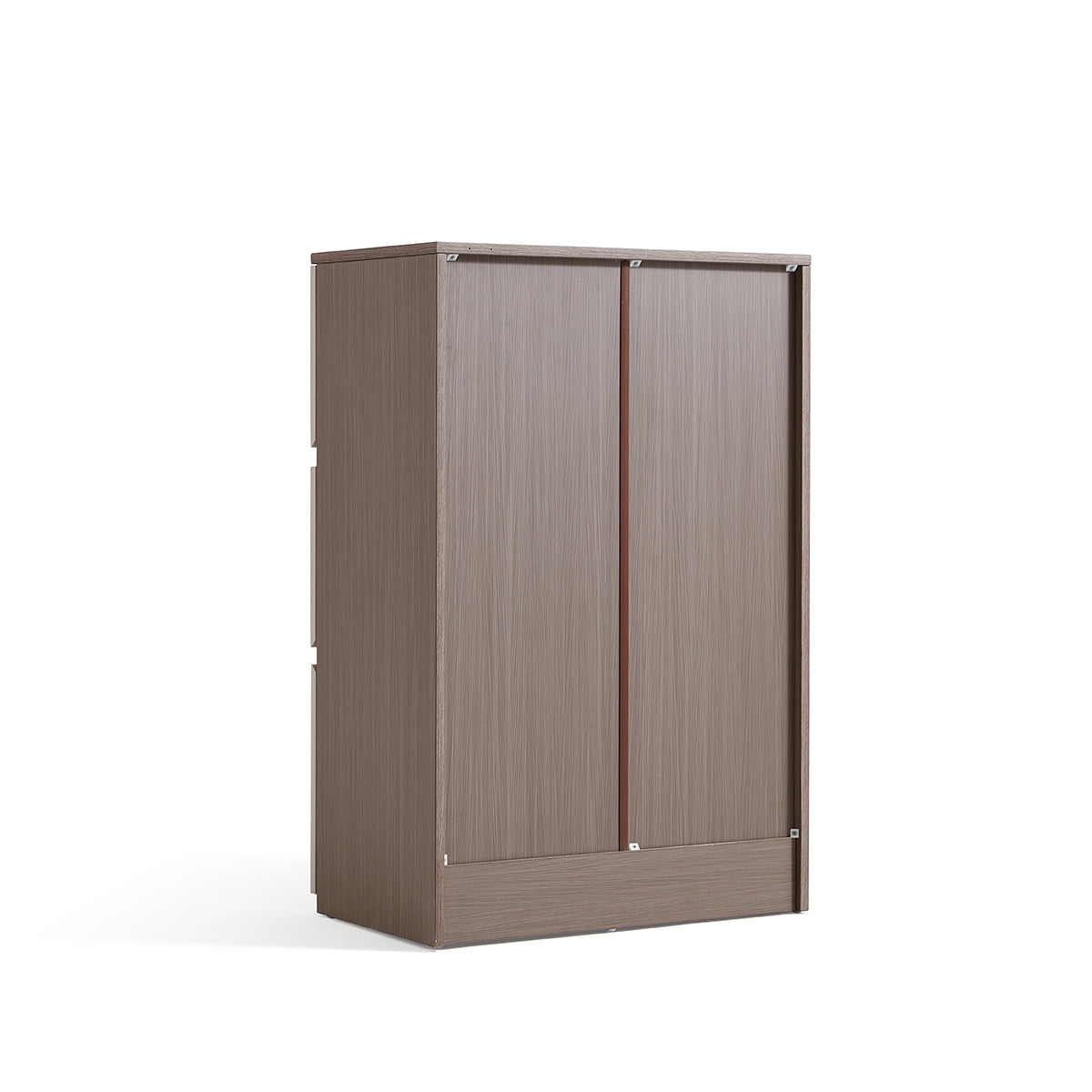 Taupe Finish 3/6 Drawer Storage Chest with Modern Pull Handles-1