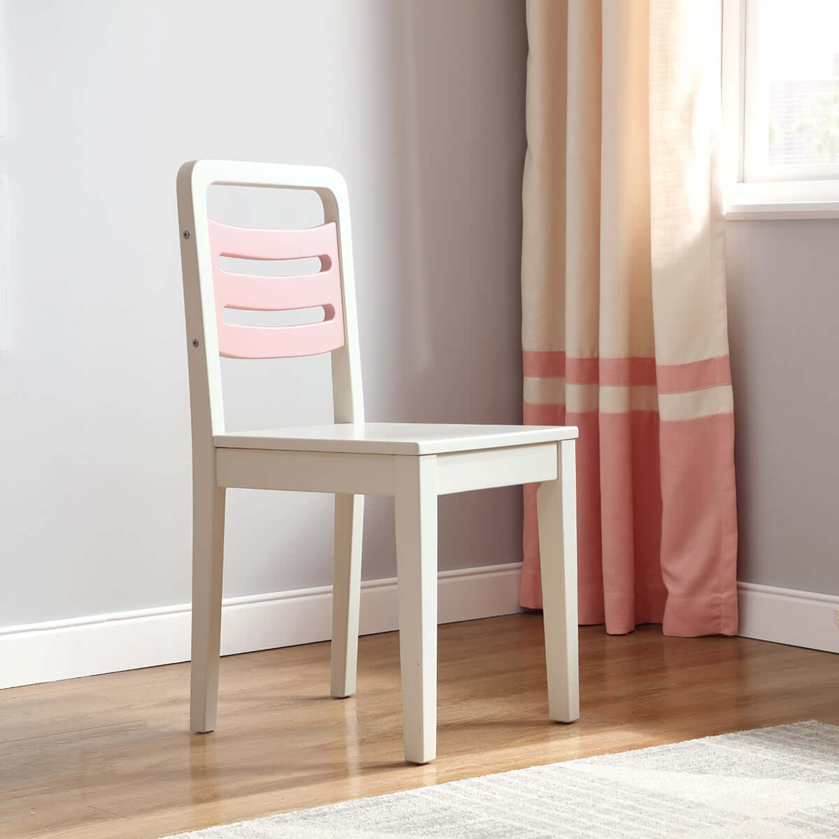 Princess Isabella Pink & White Wooden Toddler Chair-1