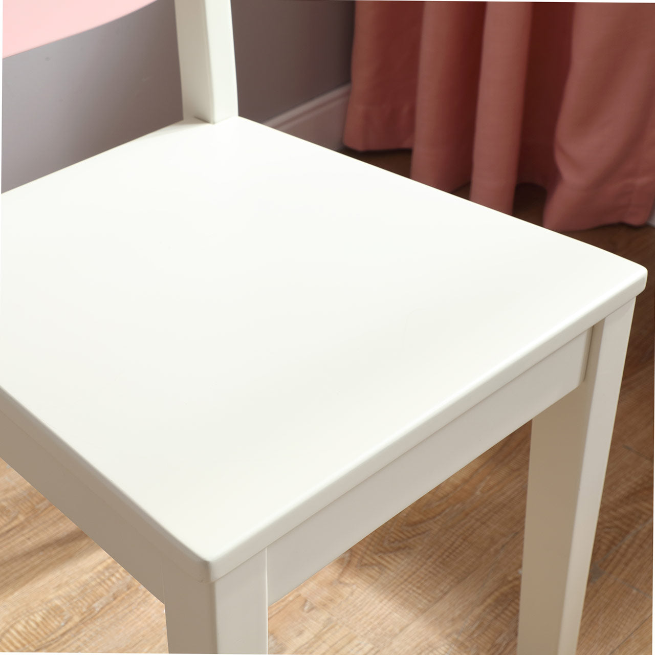 Princess Isabella Pink & White Wooden Toddler Chair-3